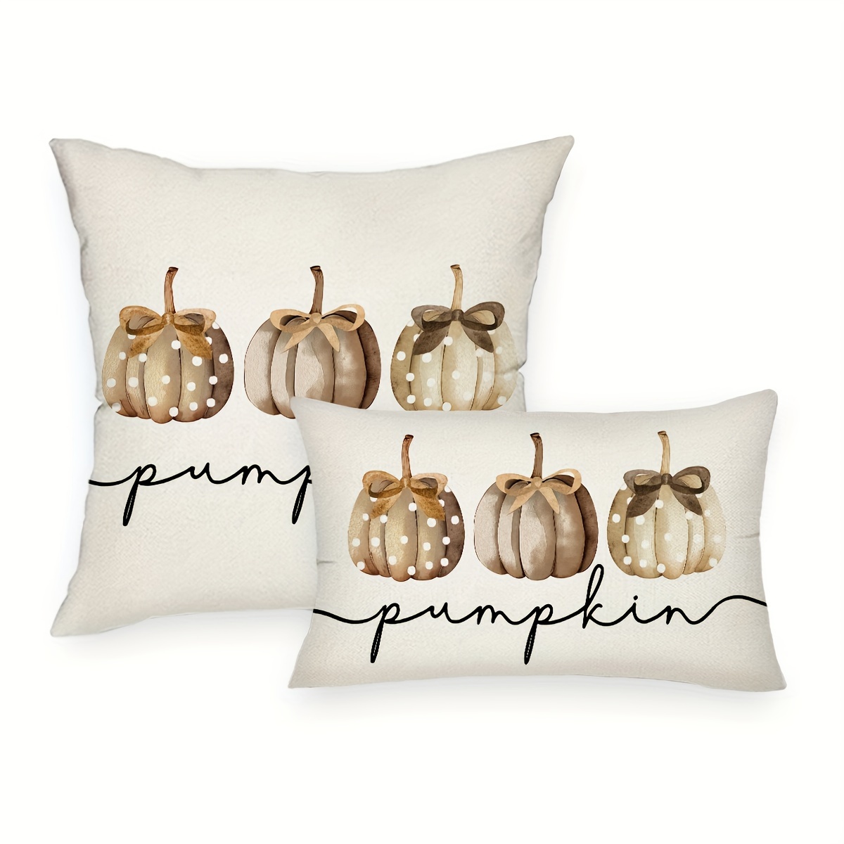 

Vintage Pumpkin Throw Pillow Covers - Hand Wash Only, Zipper Closure, Woven Polyester Decorative Cushion Cases For Home, Sofa, Living Room, Bedroom - Fall Autumn Thanksgiving Decor, 1pc