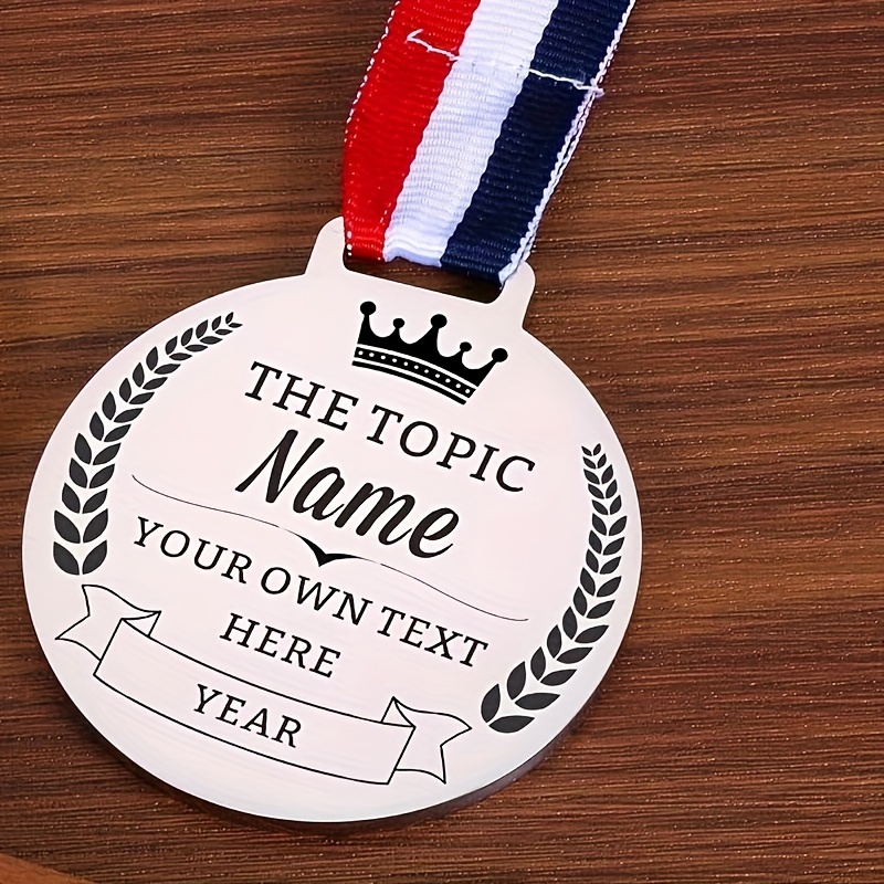 TEMU Customized Products: A Personalized Medal For Family Outdoor Activities, Designed For Awards , Office Ceremonies, Competitions, Football Sports