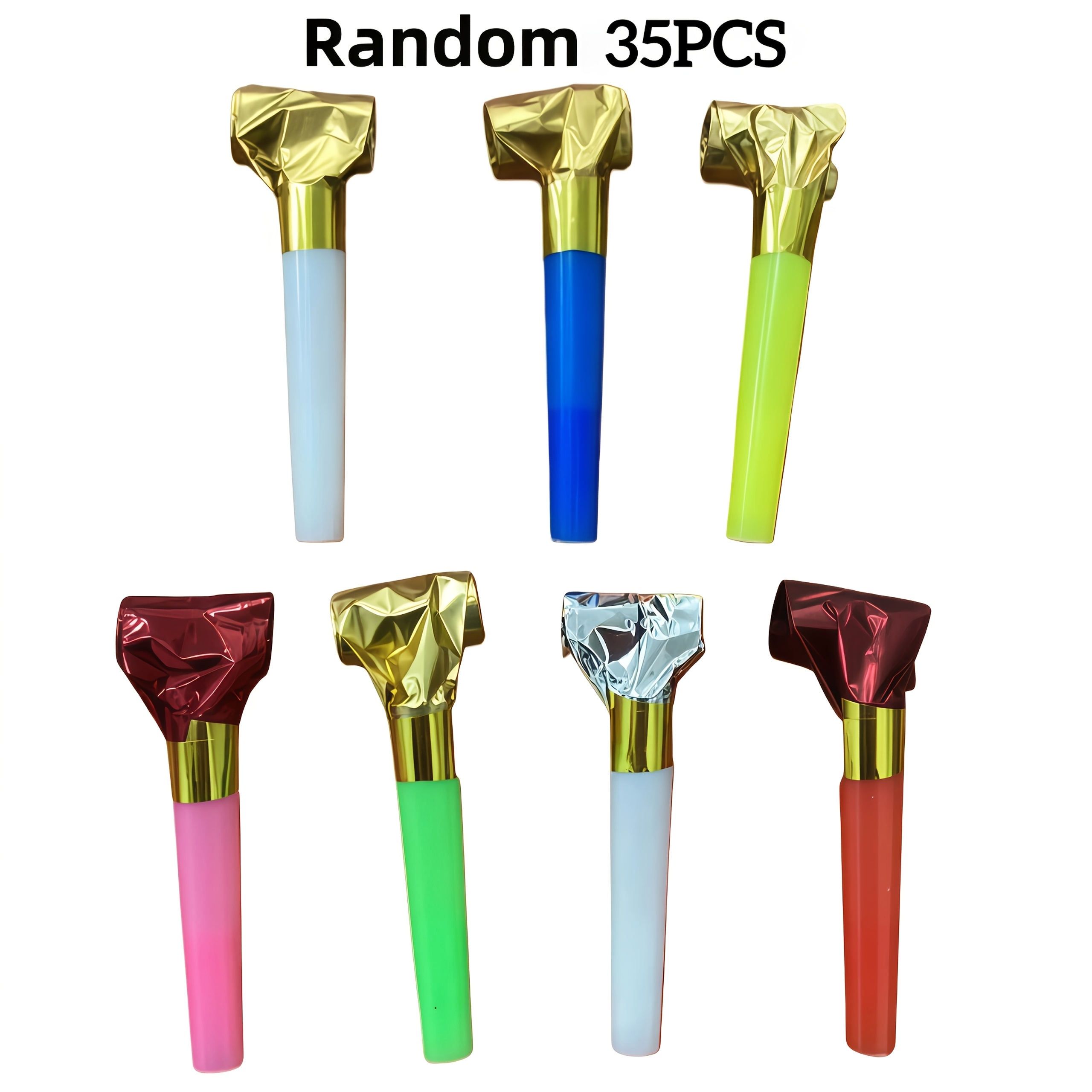 TEMU 35 piezas de silbato pequeño para , silbato de generador de ruido , generador de ruido de , bocina de para (color aleatorio)