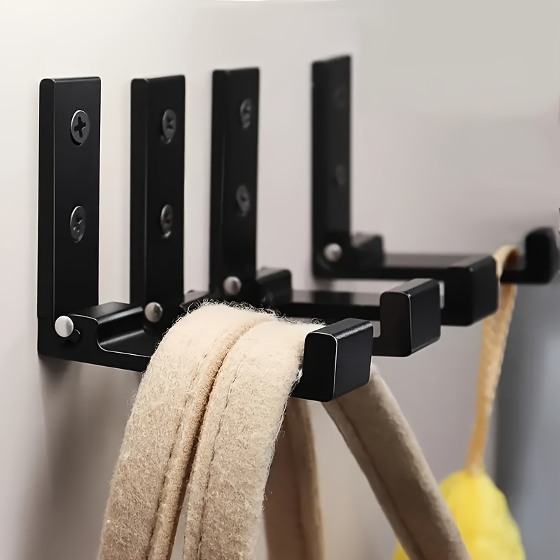 

6pcs Folding Coat Hook, Wall Mounted Coat, Jacket, Towel, Heavy Duty Wall Hook, Aluminum Alloy Folding Hook, Headphone Hook