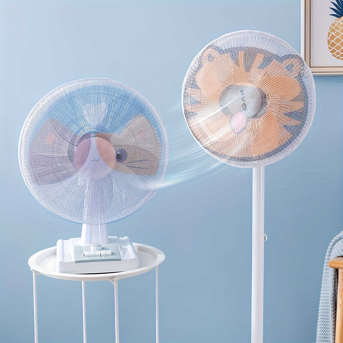 item picture fan cover protective net cover anti tabletop floor fan mesh cover anti   anti dust cover 1pc random multi color
