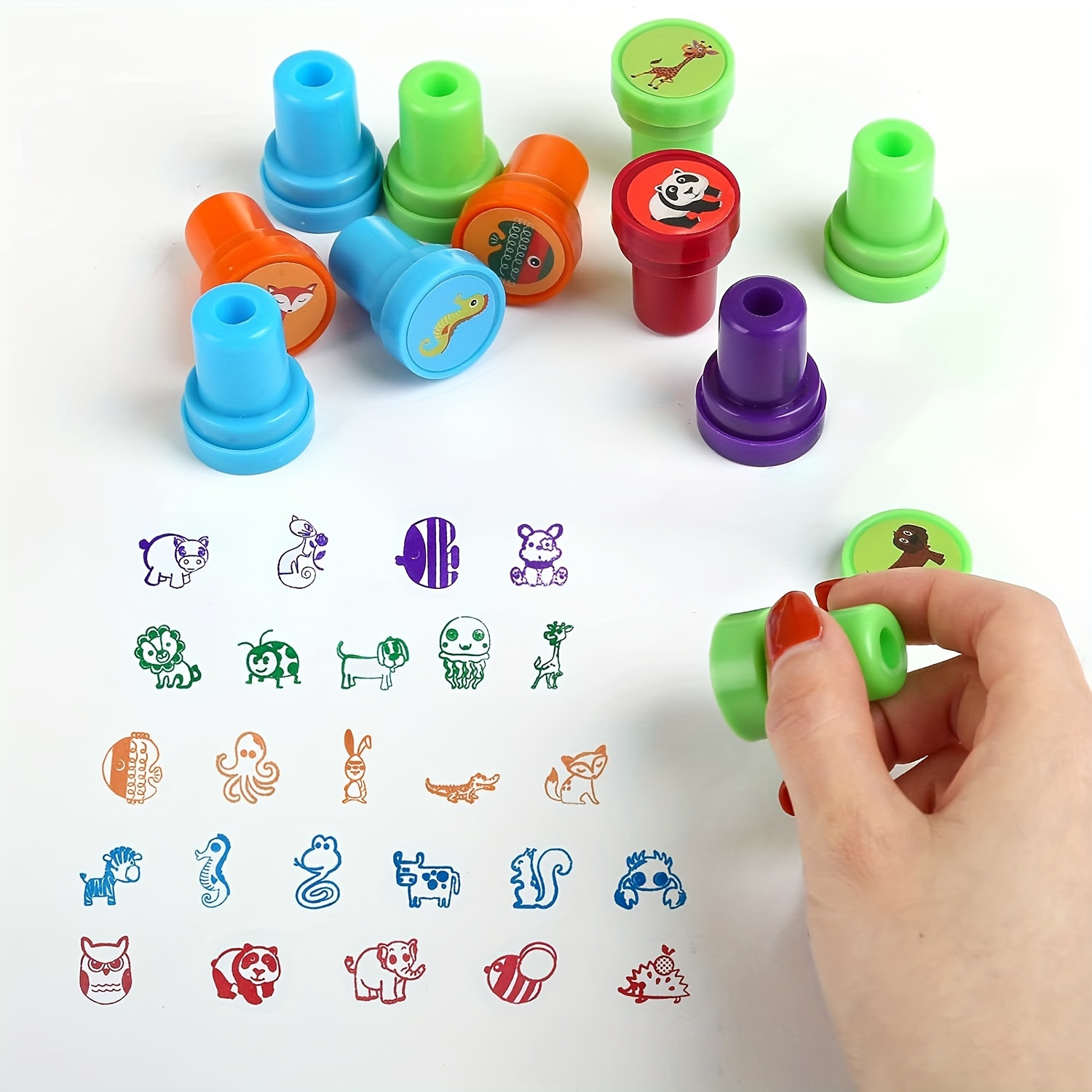 26/52pcs Colorful Animal Stamp Set for Kids