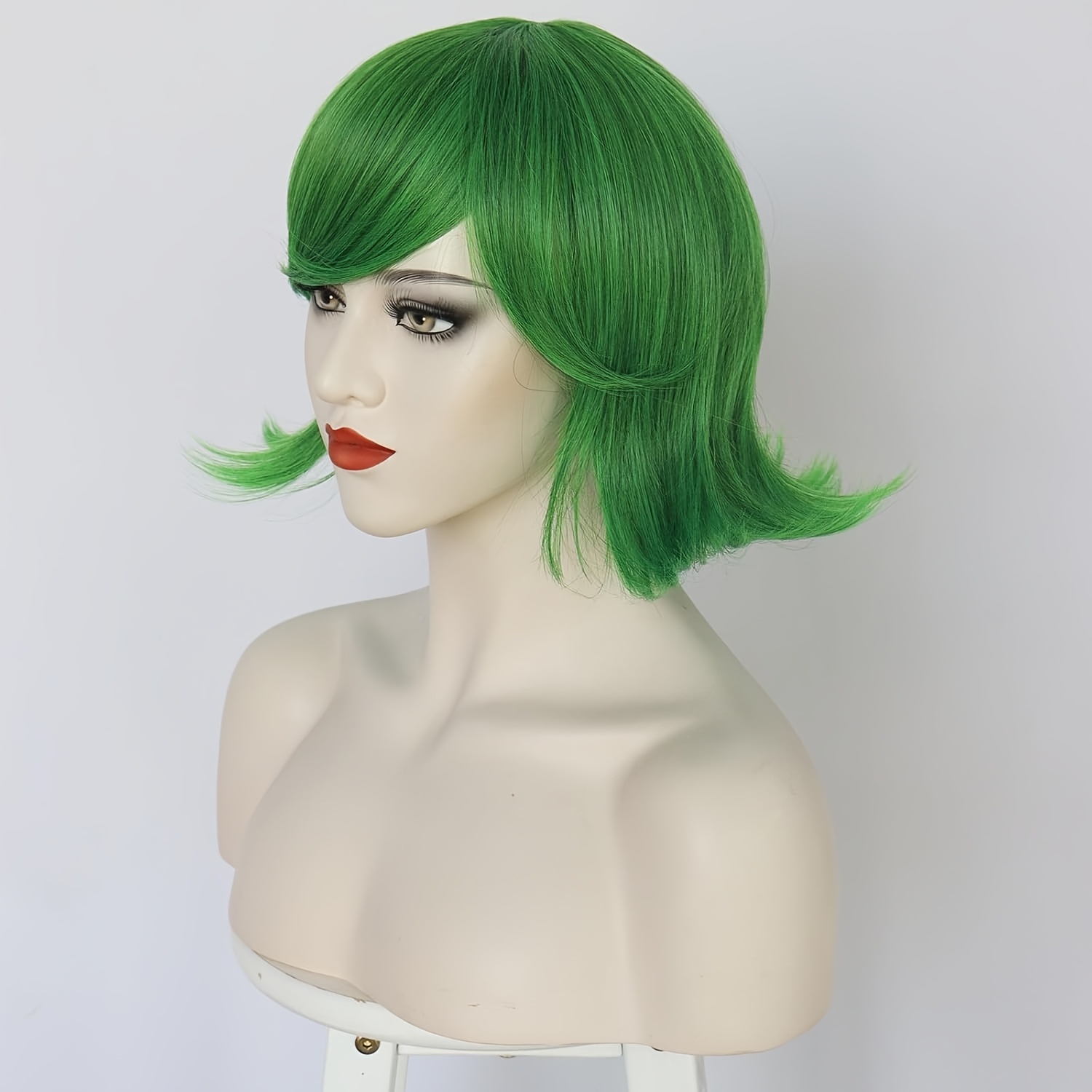 INF Peluca Cosplay Verde - Cabello Resistente Al Calor Para Fiesta Anime Con Ajuste Ajustable 7314281252601