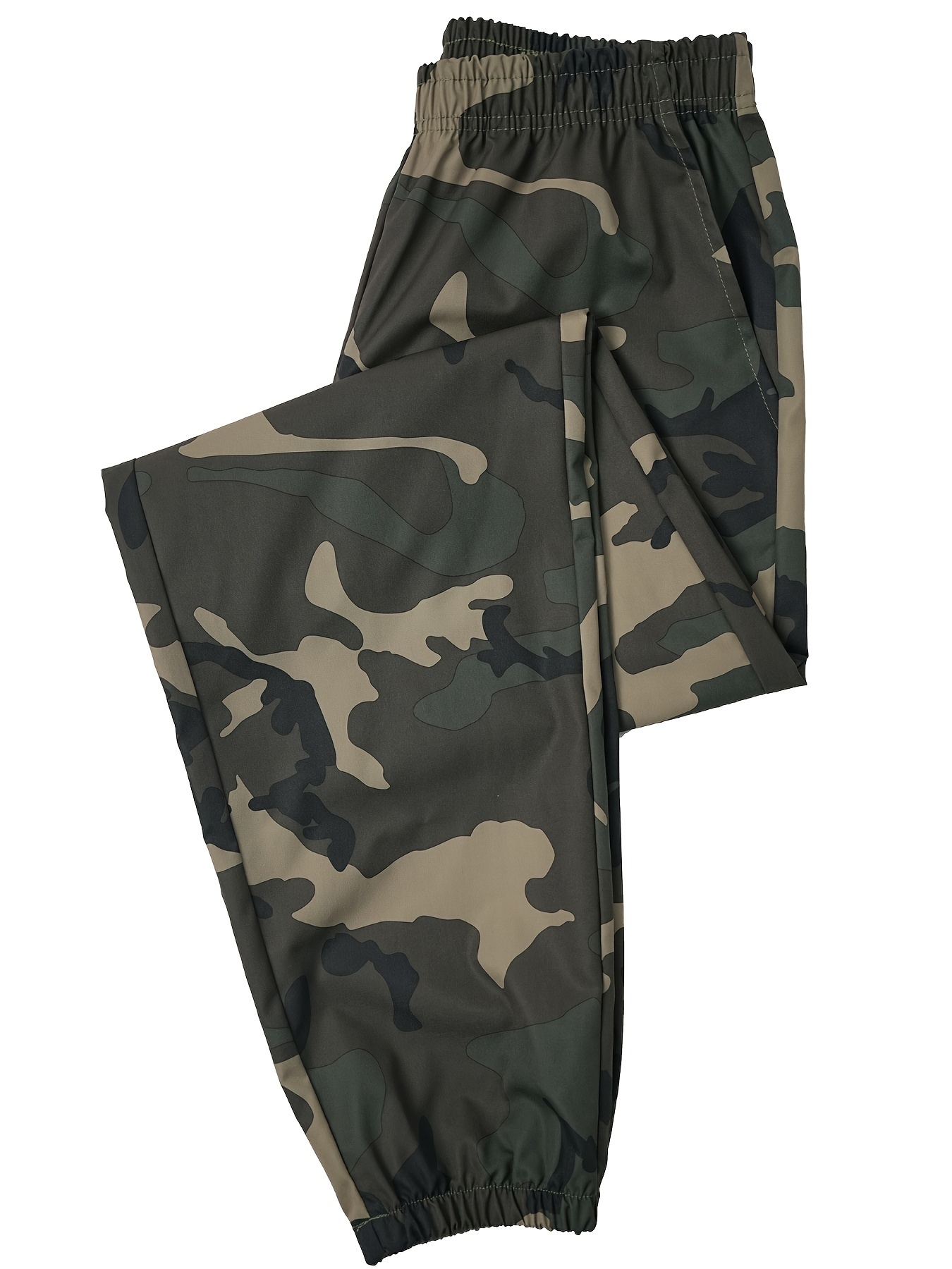 *'S Camouflage Jogger Pants Gray Design, Elastic Waistband with  Drawstring, Comfortable for Outdoor Activities, Hiking Casual Wear,