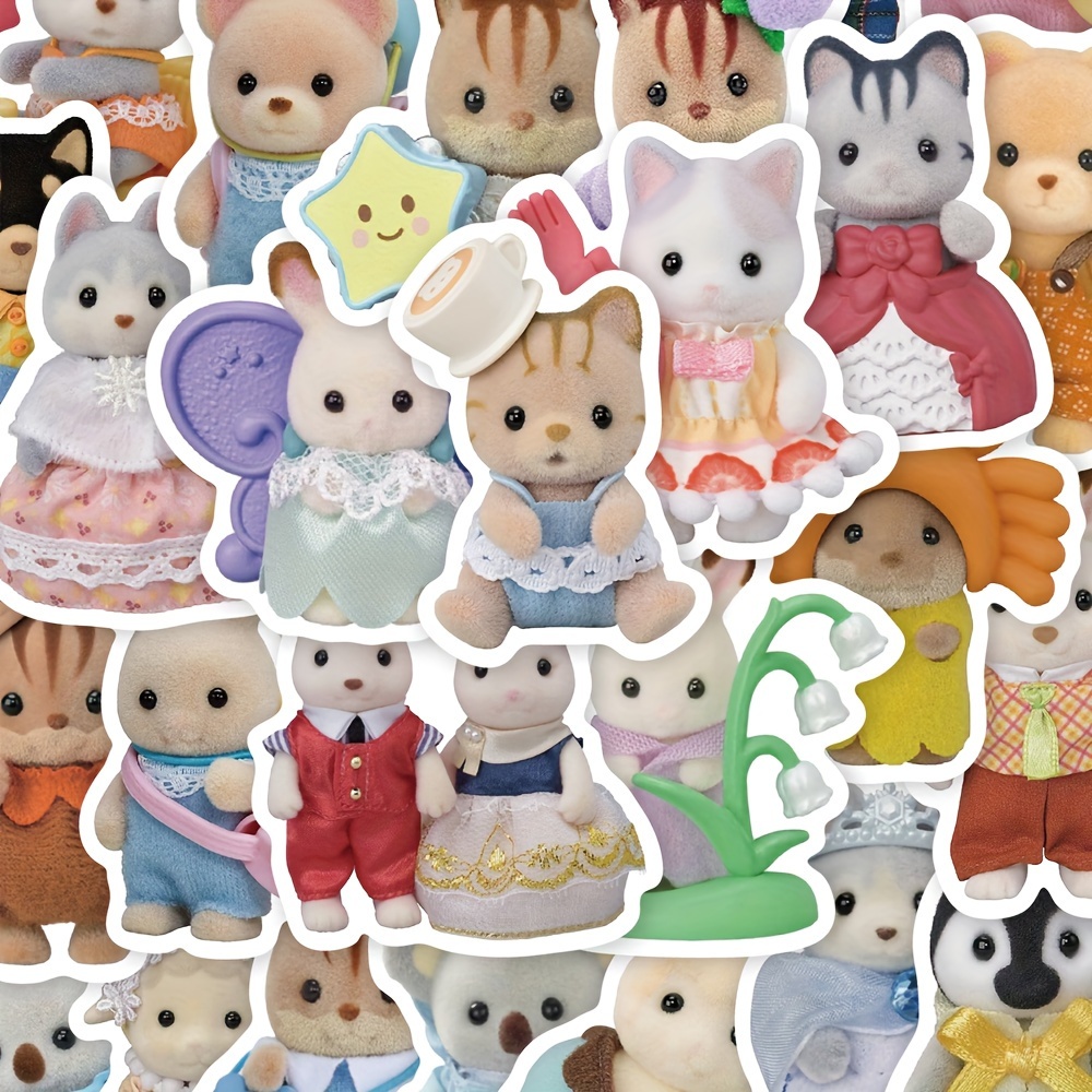 55pcs Family Stickers Cartoon Cute Notebook Waterproof Decals: retailer-supplied image