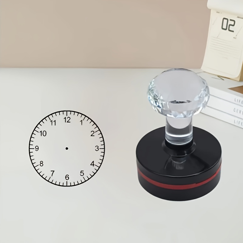 TEMU 1 Sigillo Multifunzionale per Insegnanti con Motivo Orologio - Sigillo Orologio per Insegnanti - Incisione Cronologica - Sigillo Temporale - per