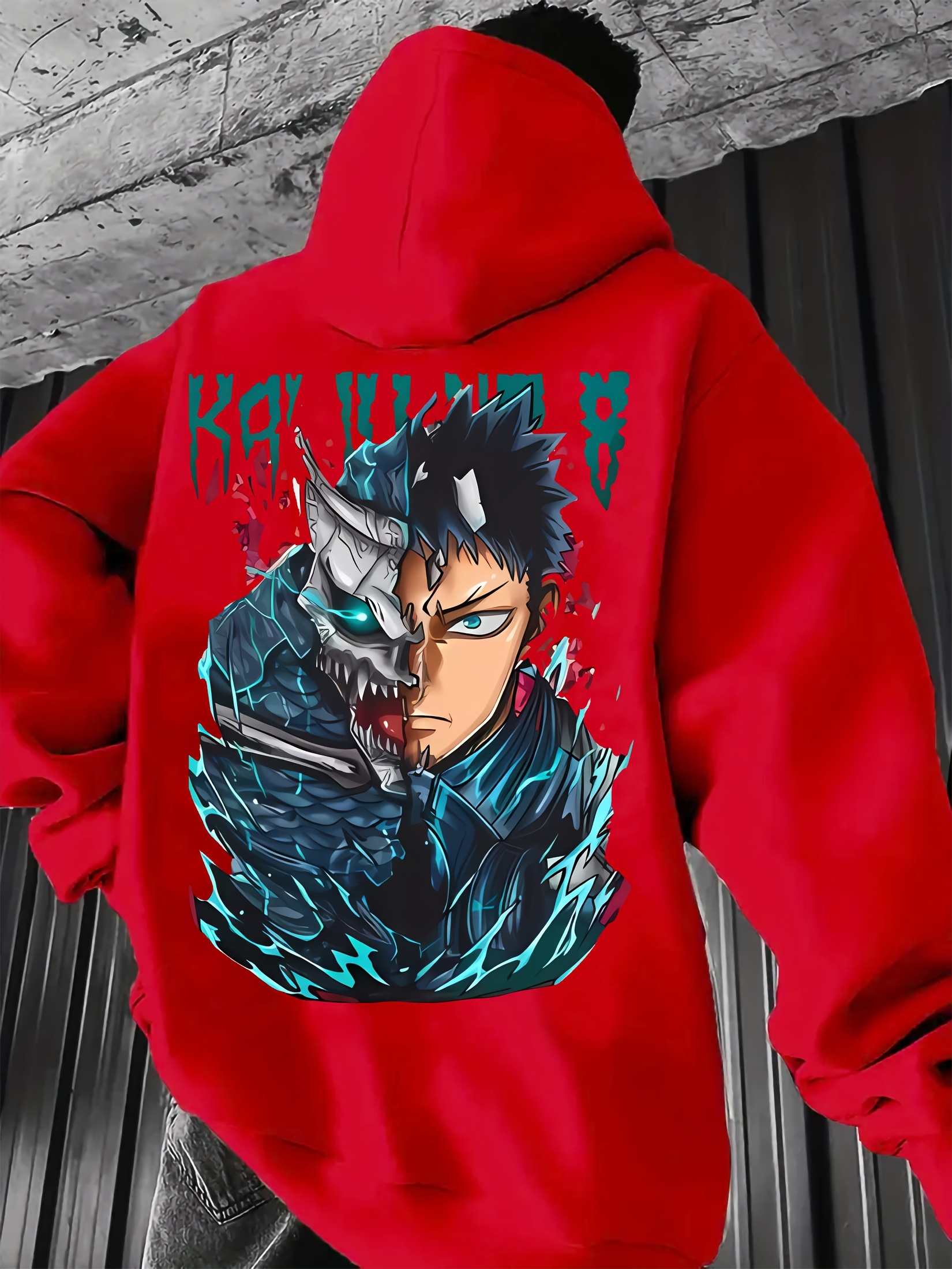 mens casual graphic hooded sweatshirt back print black Temu