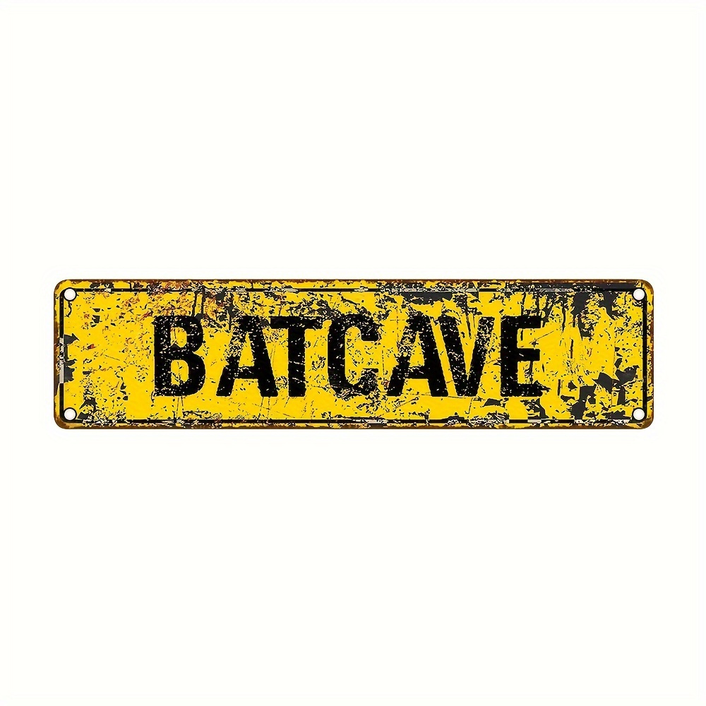 

Aluminum Batcave Sign, 40x10cm, Uv Hd Printed, Indoor/outdoor Decor