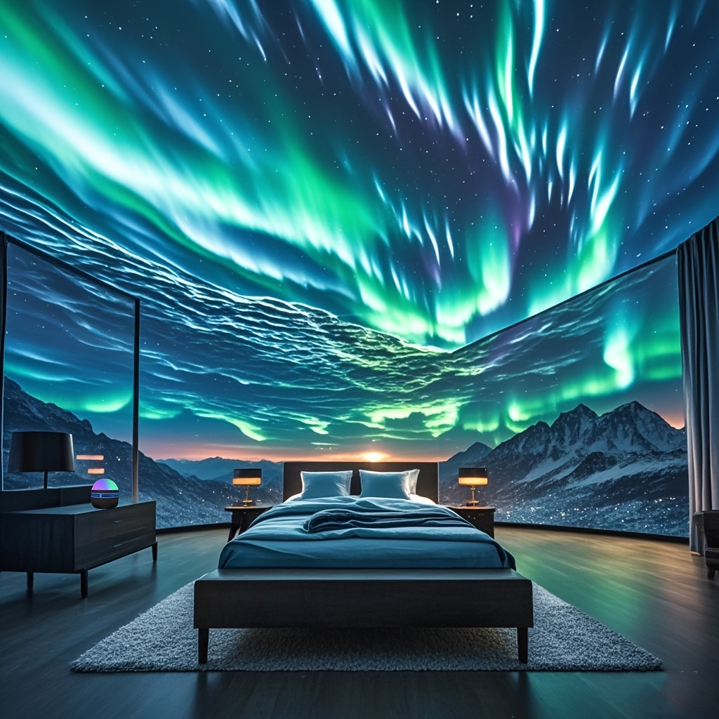 Northern Lights Projector with Remote Control, USB Powered, Non-Rechargeable Battery - Ideal for Game Room, Bedroom, Living Room - Perfect Christmas Gift for Boys and Girls, Black Plastic 3 Northern Lights Projector with Remote Control, USB Powered, Non-Rechargeable Battery - Ideal for Game Room, Bedroom, Living Room - Perfect Christmas Gift for Boys and Girls, Black Plastic