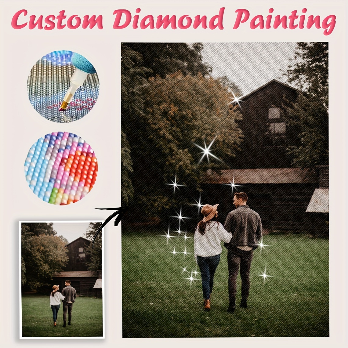 

Personalized 5d Diamond Painting Kit, Diamond Art, Diy Decor, Unique 's Day , Diamond Art Frame