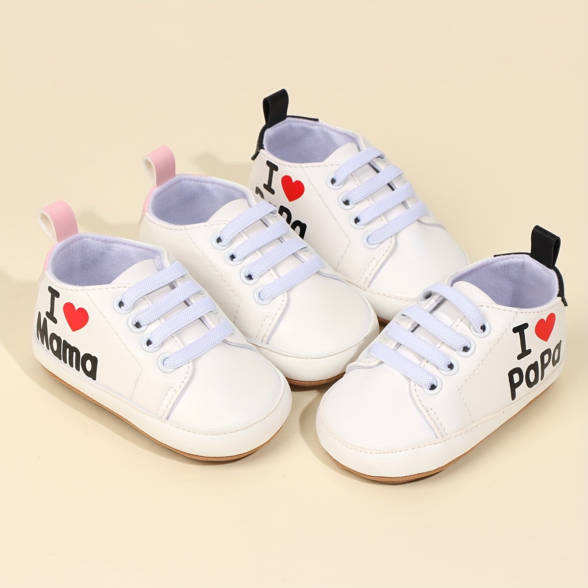 Witte sneakers met zachte zool voor baby's en peuters (jongens en meisjes)