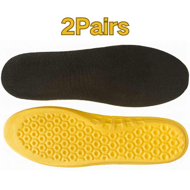 TEMU 2 Paires de Semelles Athlétiques Douces, Haute Élasticité, Absorption des Chocs, Anti-Fatigue, Pas Besoin de Debout , Anti-Transpiration,