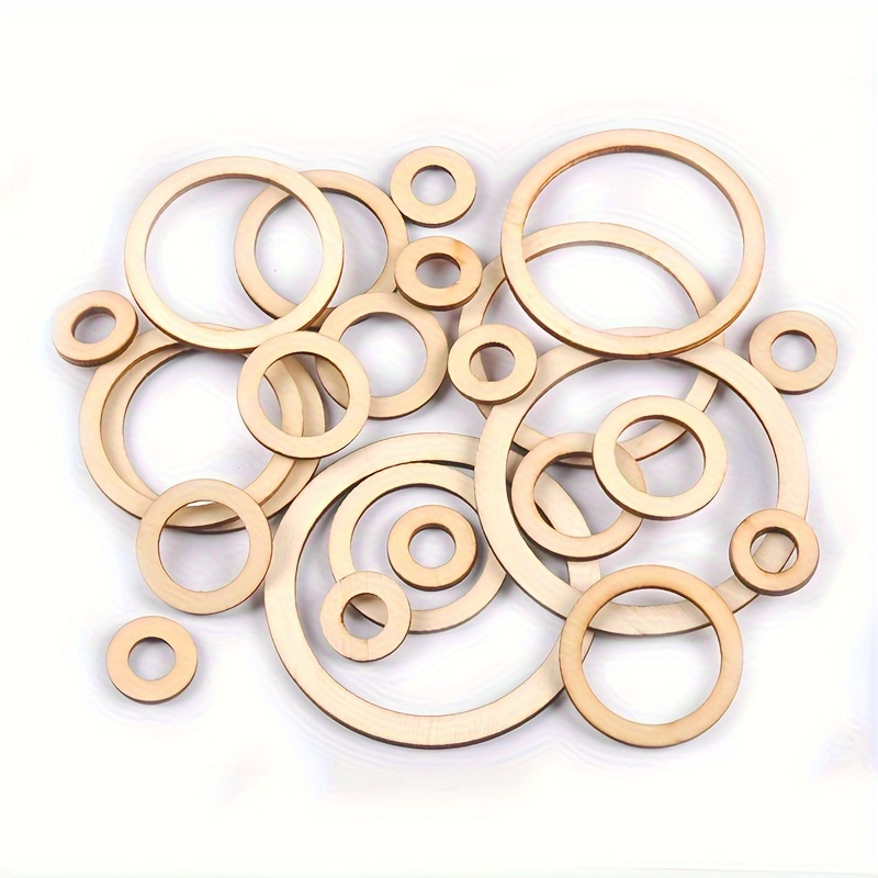 

50pcs Mixed Wooden - Assorted 2/3/4/5/6/7.5cm, , Plywood , For Diy Crafts And Decorations, For Projects / / , Suitable