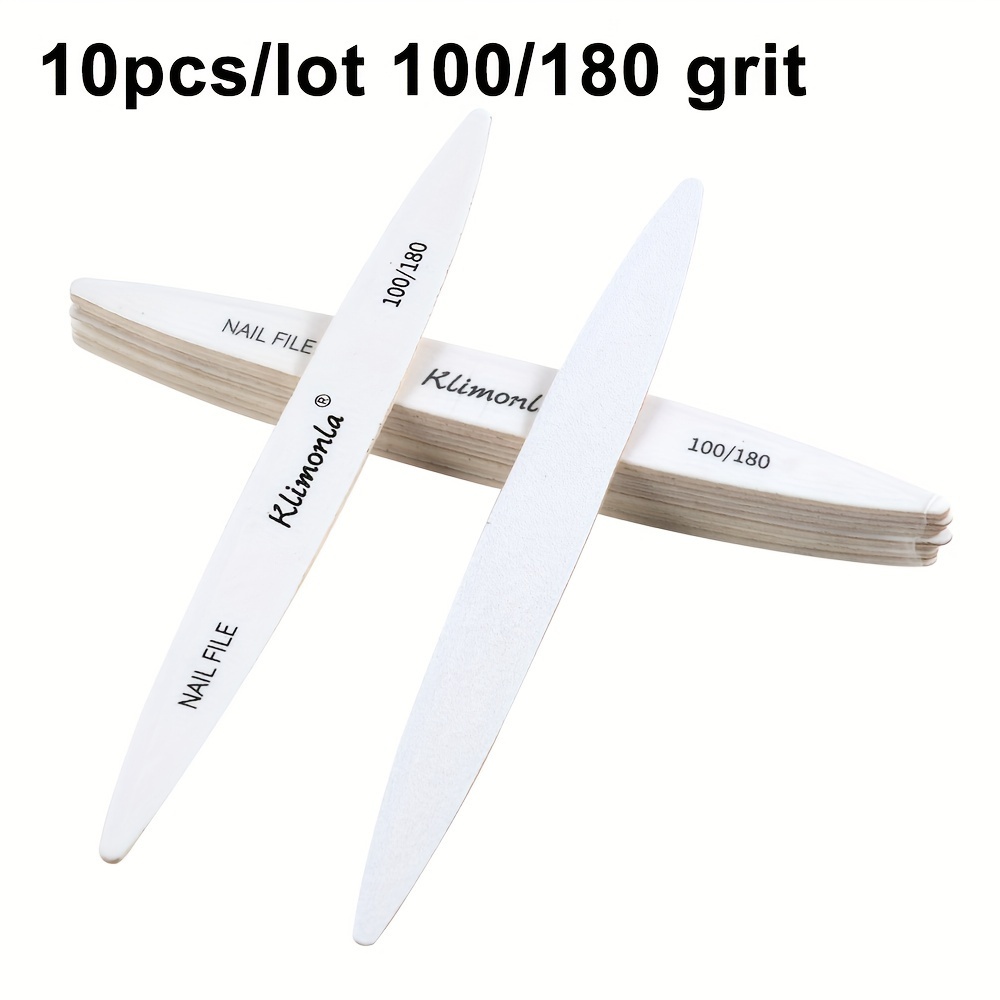 Ovalūs dildės nagams su 100/180 ir 180/240 grūdėtumo pasirinkimais, galimos dvi spalvos – 10 vnt. pakuotė.