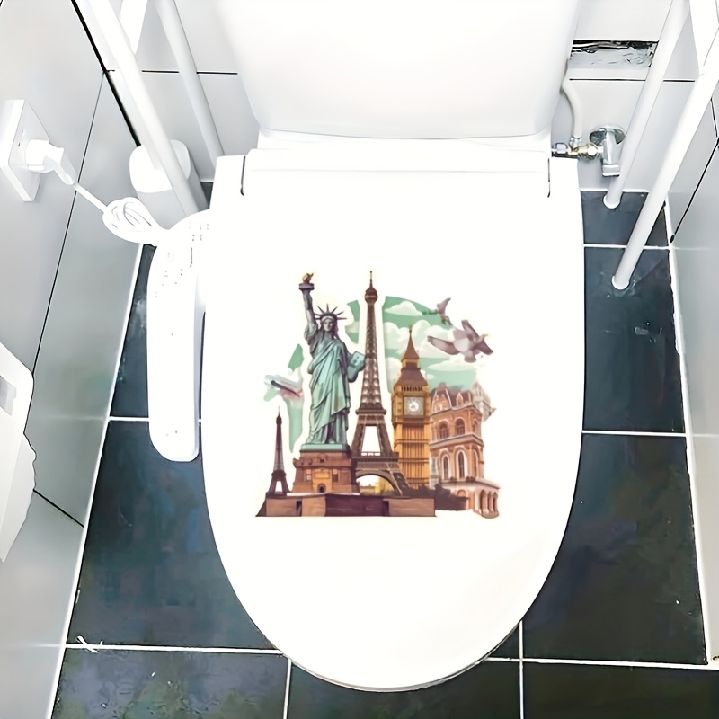 Adesivi Divertenti Per WC - 6 Fogli Rimovibili Impermeabili Per Bagno E Cucina - Foto 11