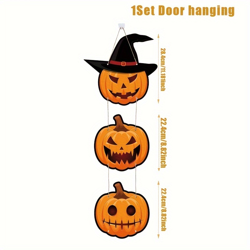 Image of 1 Set For Halloween Door Hanging, Festive For Halloween Paper Wall Hanging, Perfect For Halloween Home Decor, For Halloween Party Decorations, For Halloween Decoration