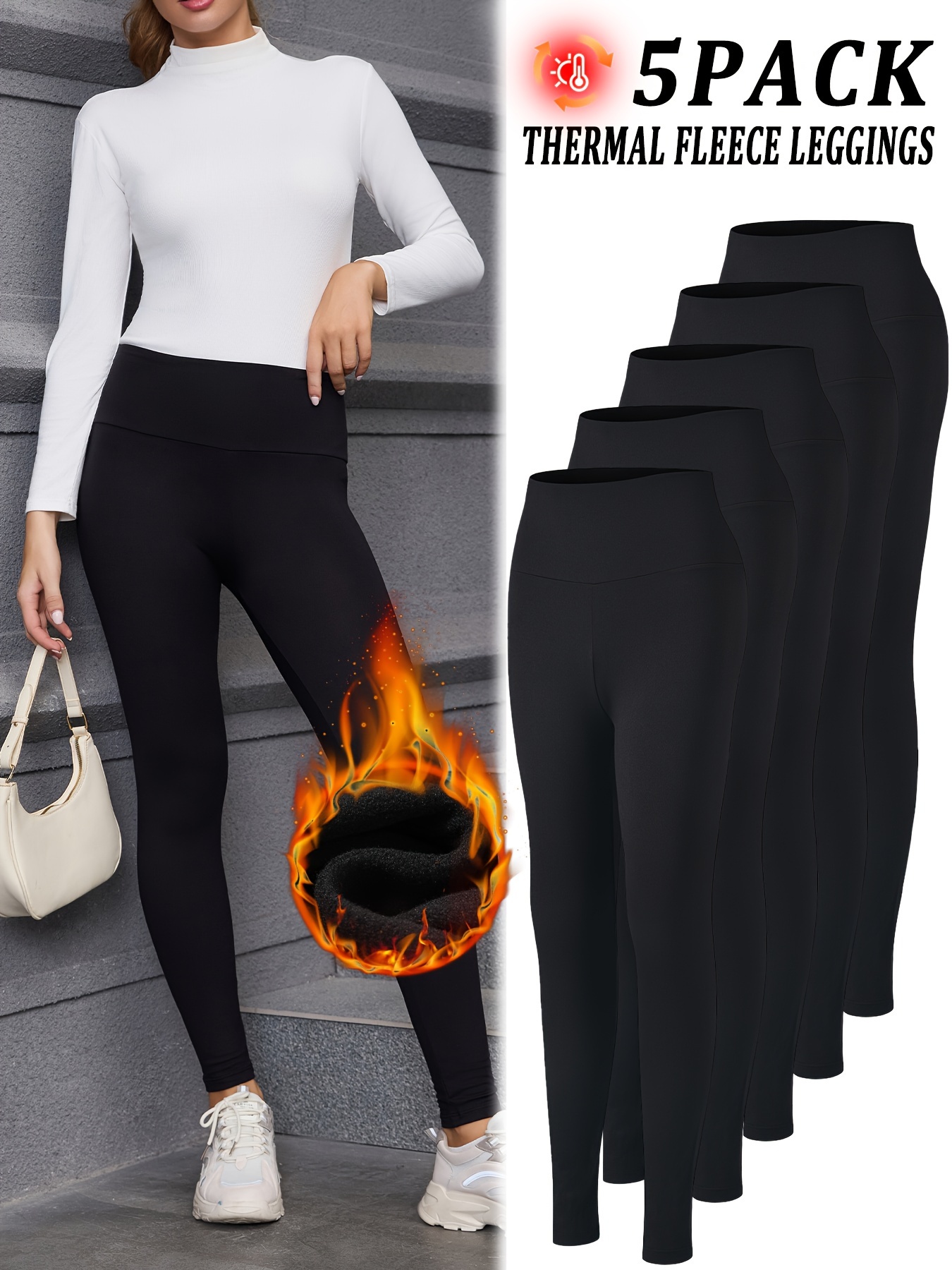 Leggings Invernali Per Bambina – Spessi, Imbottiti In Pile, Termici – Vita Elastica – Cotone