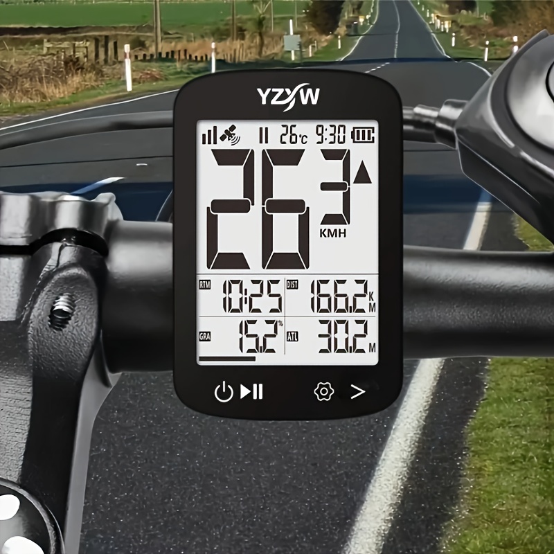 1pc Wireless GPS Bicycle Speedometer Bike Computer, Bike Odometer- USB  Rechargeable Lithium Battery, Cycling Odometer for