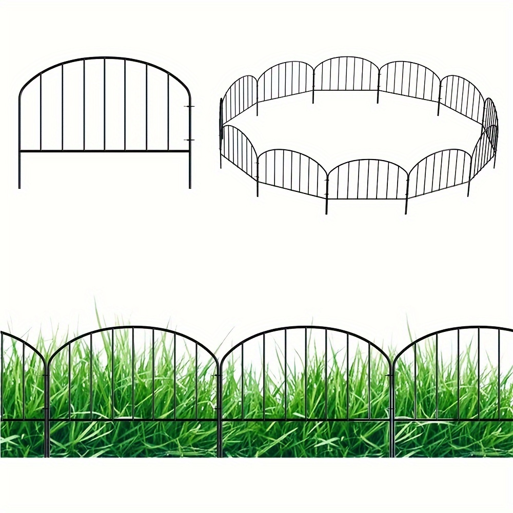 

35 Piece Decorative Garden Fence Panel Without Excavation Fence, Animal Barrier Board