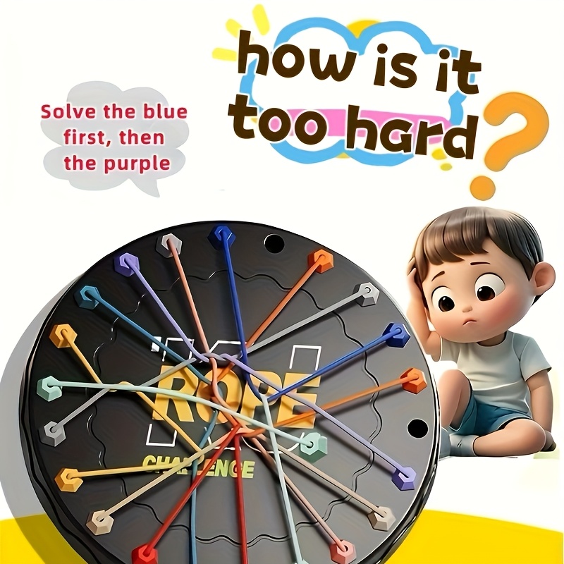 Super Fun Untying Rope Challenge Board Game, Parent-child Interaction Cultivates Logical Strategy And Puzzle Thinking, Strengthens Attention, Suitable For Travel And Party, Children And Adults Love It