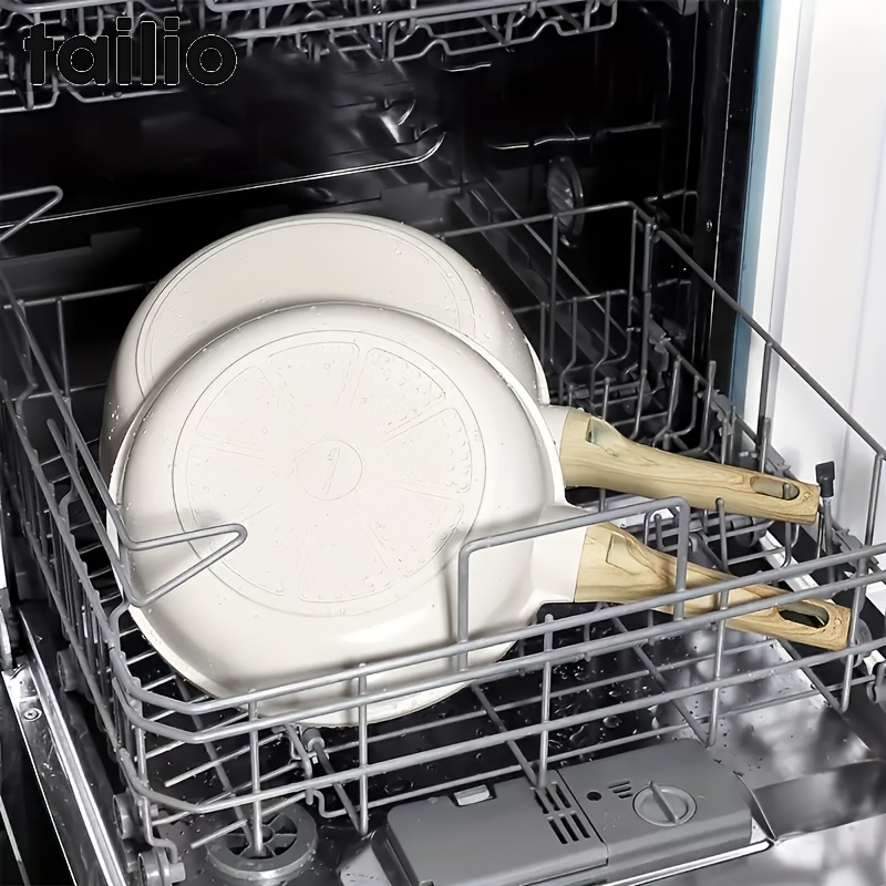 White Minimalist Non-Stick Frying Pan for Modern Kitchens