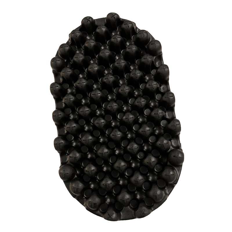 a black hairbrush featuring a twisted afro comb this washable and durable curly hair sponge comb is ideal for all hair types and serves as a hair styling tool Product details 3