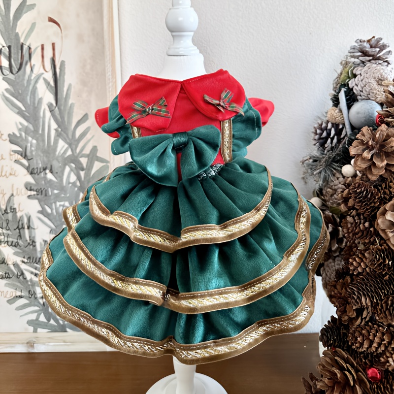 TEMU New Christmas Dress For Dogs And Cute Dress, Pet Accessories, Pet Apparel, , Pet Outfit, Wear, Pet Costume, Pet Dresses, Pet Dresses For Women