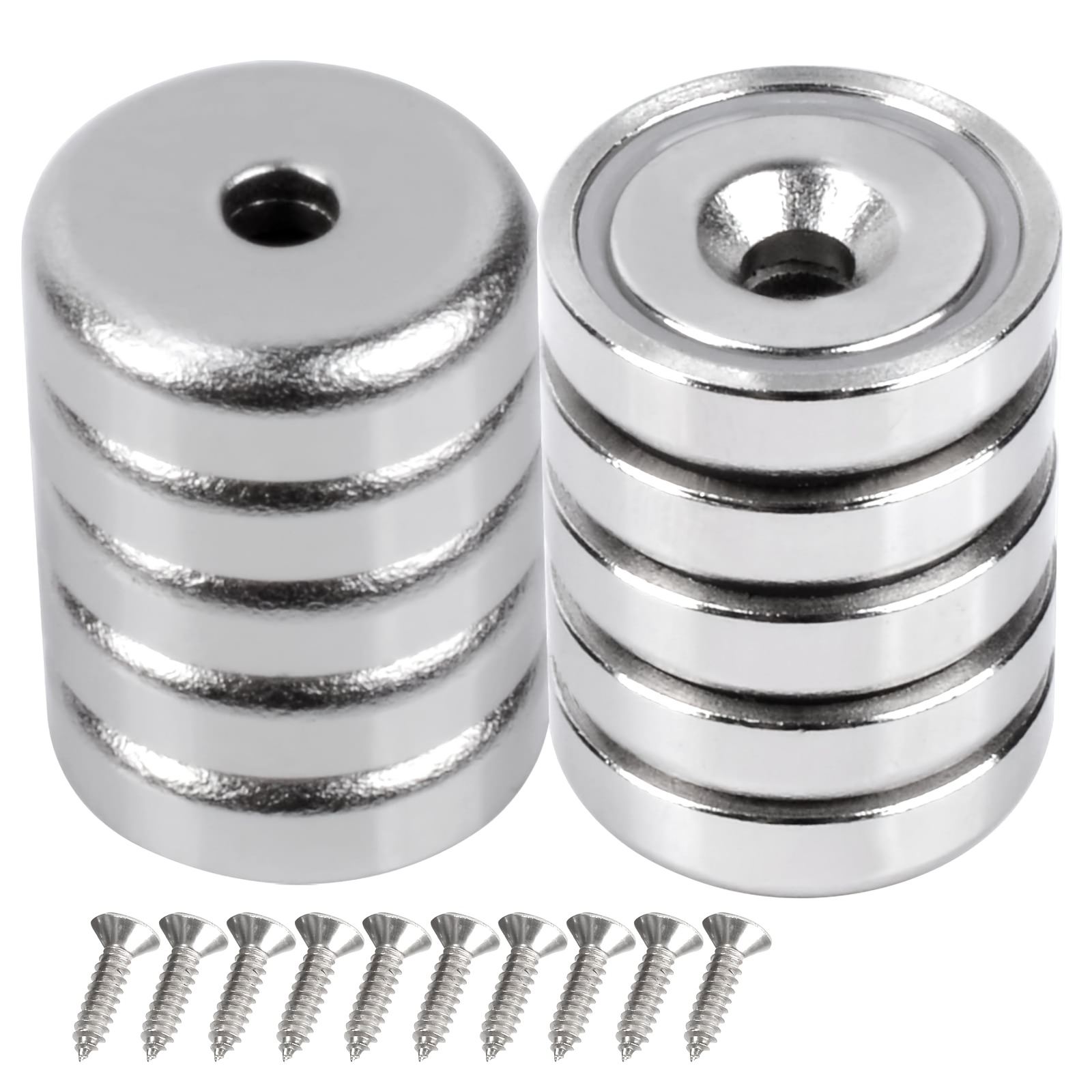 kühlschrankmagnete runde ringmagnete (d20mm) runder magnet mit 3mm senkbohrung –  -scheibenmagnete für schrauben, montage und organisation