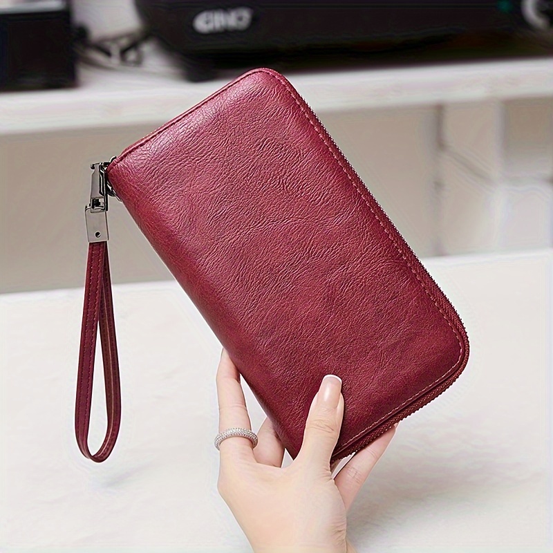 MIYIN Women's Wallet, Vintage PU Long RFID Blocking Large Capacity, 36 Card Slots & Zipper Pocket, Accordion Clutch with Wrist Strap, for Business / Credit Card Organizer