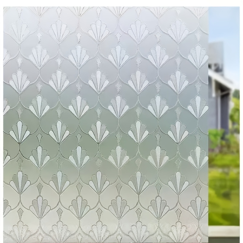 TEMU Self-adhesive Window Film With Static Cling Technology - No Glue Protection & Glass Covering Suitable For, Office, Bathroom, Kitchen - & Stick