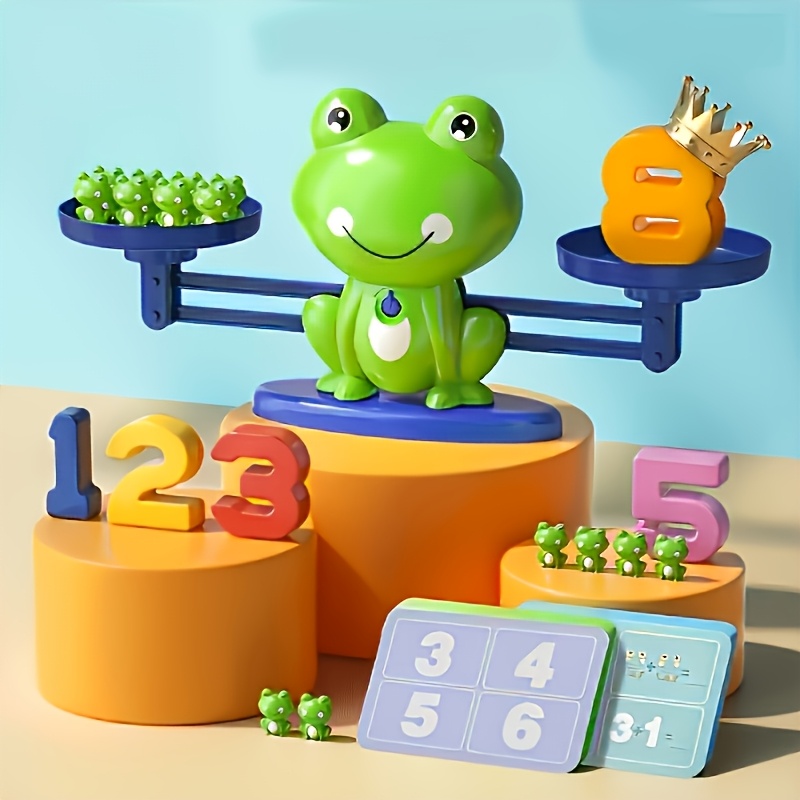 Frog Balance Math Toy, Interactive Weight Stacking Game