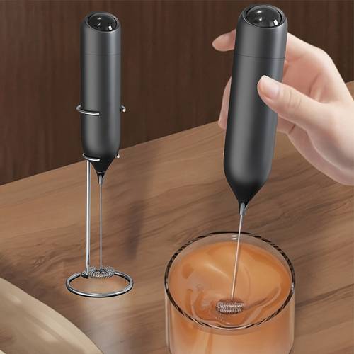 portable battery operated milk er for featuring a lightweight plastic handle and a whisk made of 304 stainless steel this kitchen gadget is perfect for beverages coffee enthusiasts camping trips