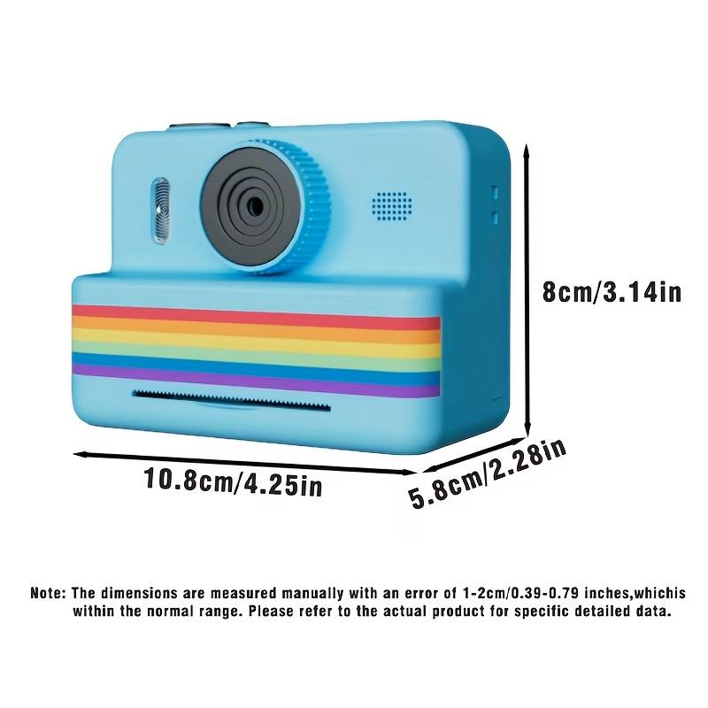 fotocamera instantanea per bambini con selfie e video 1080p - stampante fotografica per ragazzi e ragazze 4+, fotocamera digitale con carta fotografica istantanea, compatibile con iphone/simili (etĆ 4+) Dettagli dell'articolo 8