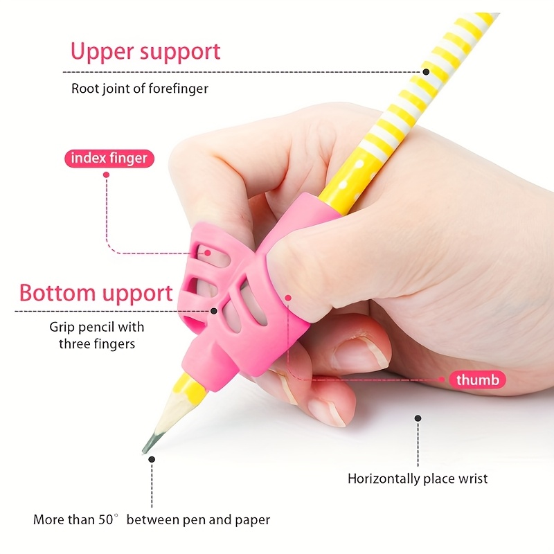 1pc Two Finger Silicone Writing Corrector Learning Tool
