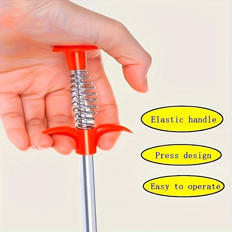 Abflussreiniger Spirale Set 5-tlg. - Rohrreinigungsspirale Mit Greifer Für Küche & Bad