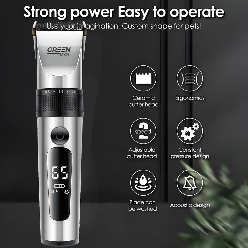 Tondeuse Professionnelle pour Hommes avec Charge Rapide USB-C, Kit de Tondeuse à Cheveux Professionnelle pour la Maison/Affichage Numérique, Haute Qualité Rétro Argenté, Tondeuse Sans Fil, Longue Autonomie de Batterie, Tondeuse Professionnelle pour Hommes, Inclut Câble de Charge et Peigne