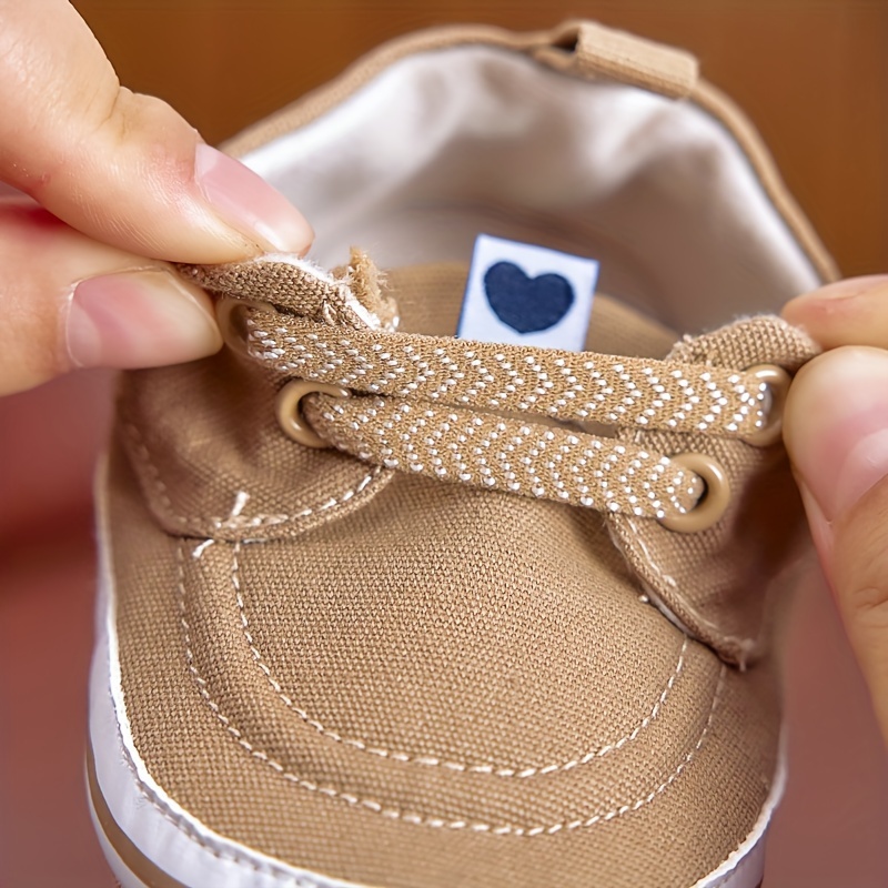 Casual Slip-On Canvas Footwear for Newborns 0-1 Year, Breathable First Walker Sneakers for Both Genders