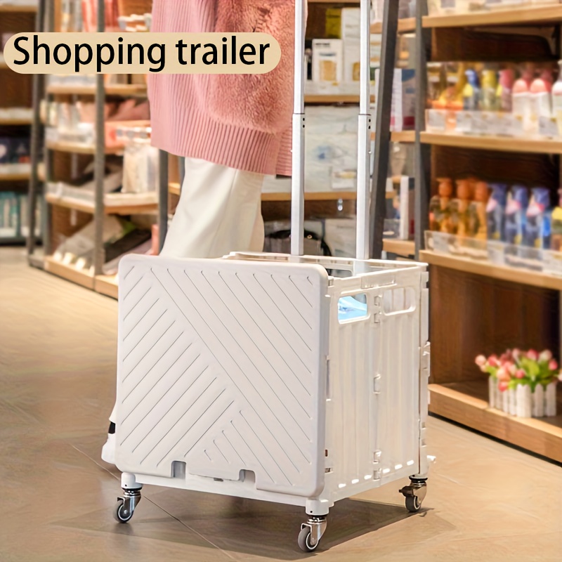foldable shopping trolley collapsible shopping cart box with cover