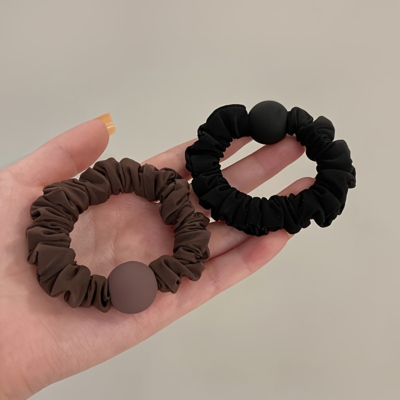 2pcs Korean-Style Minimalist Geometric Small Intestine Hair Ties