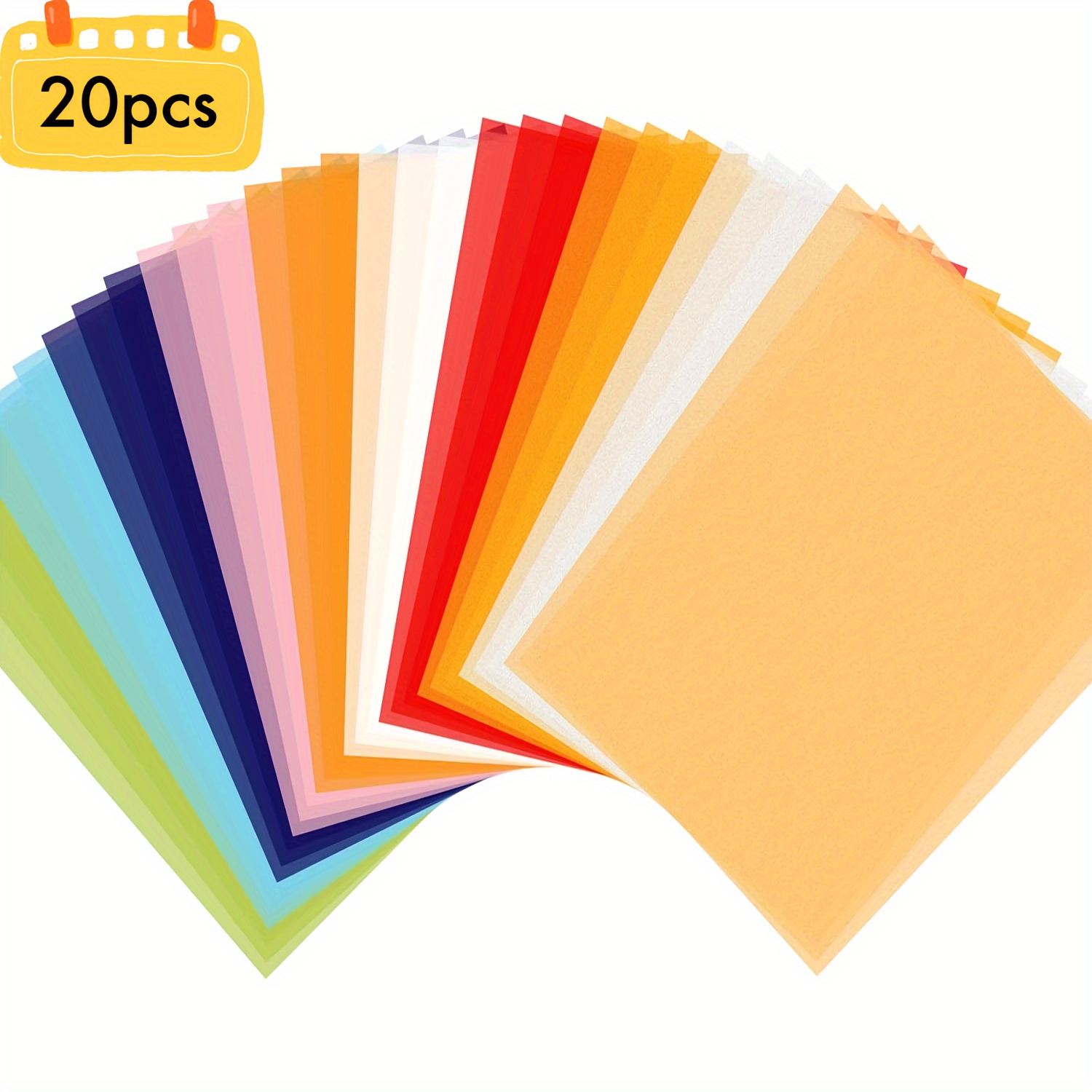 

20 Pcs Premium Smooth Frosted Vellum Paper Sheets - Heat Resistant, See-through, Pearlescent Finish, Recyclable Material - Ideal For Crafts, Tracing, And Art Projects