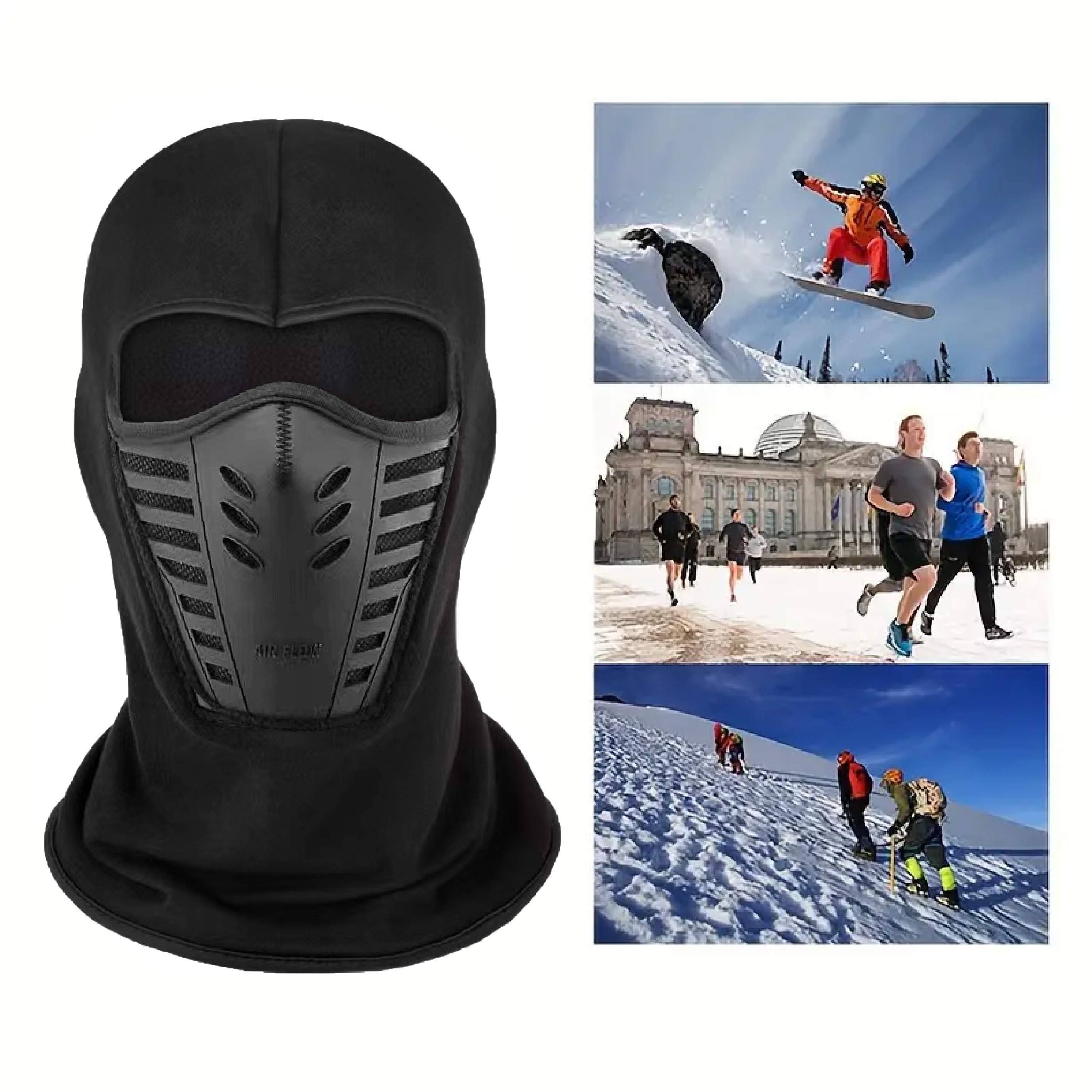 Outdoor Cycling Ski Mask Thickened Plus Windproof Cold Warm - Temu
