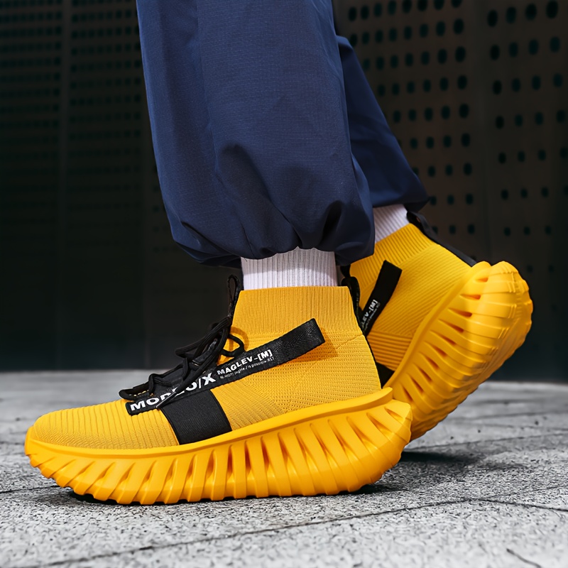 mens unisex retro chunky platform lace up shoes md sole height increase breathable top sneakers suitable for gym running wear year round comfortable athletic dad shoes in wide sizes Product details 2