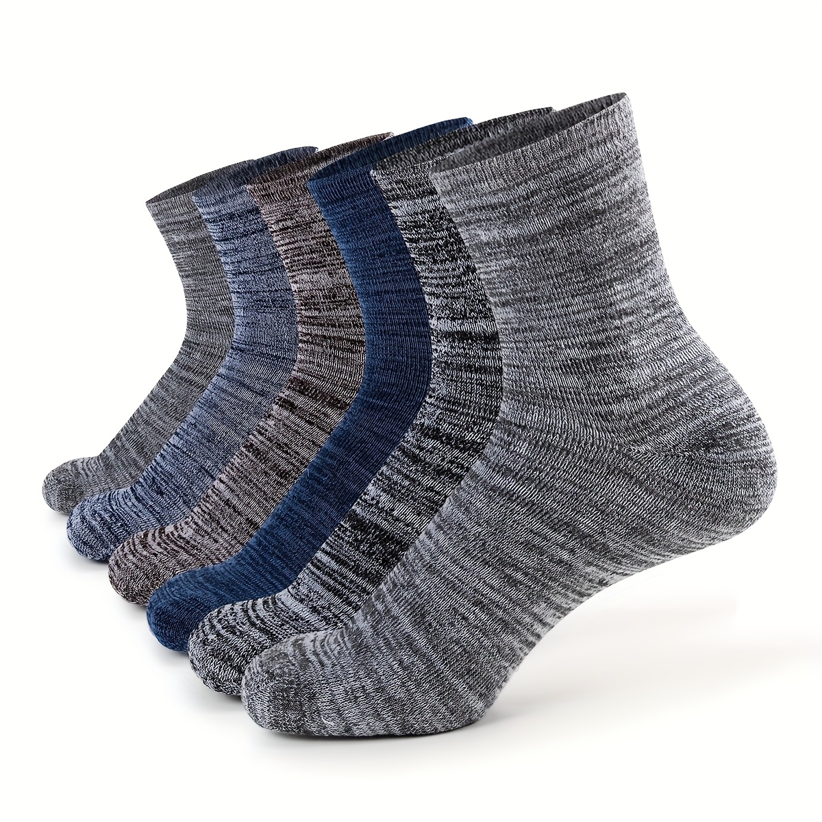 TEMU Acefine 6 Paires de Chaussettes Homme Chaussettes Automne et Hiver Chaussettes Homme Chaussettes Longues Chaussettes d'Hiver en Serviette Terry