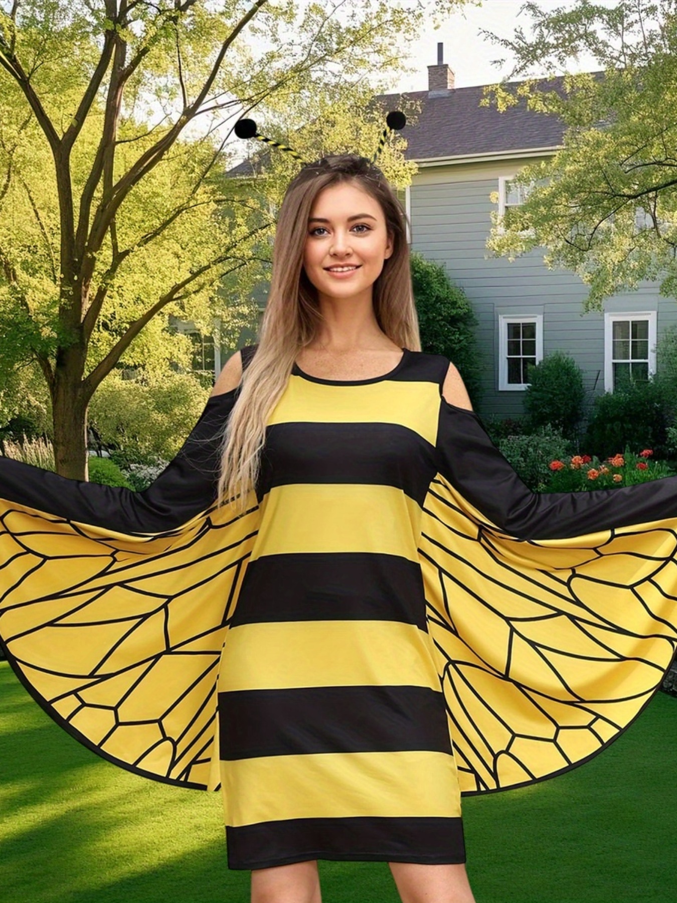 womens halloween costume cute bee ladybug party dress red - Temu Canada