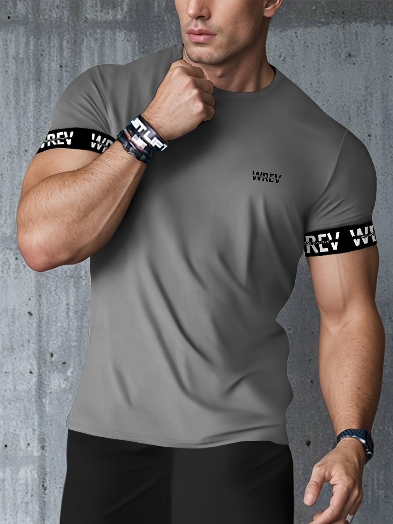 mens sports t shirt 4pcs set fitness short sleeved top - Temu Mauritius
