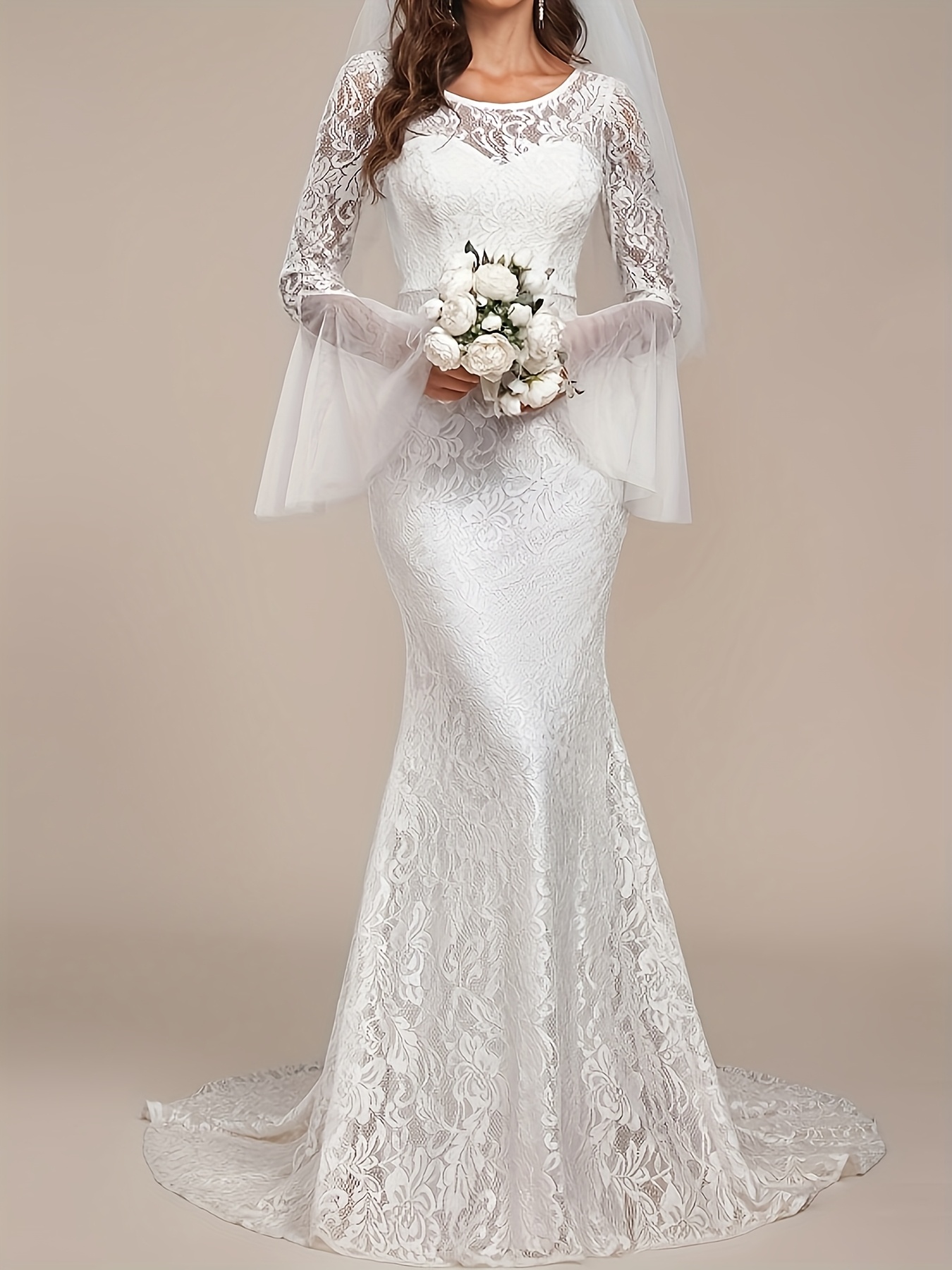 Nouveau Robe Longue Femme en Maille de Broderie Dentelle Élégante et Magnifique Robe de Soirée de Bal Robe Longue Femme Taille Haute Amincissante Robe de Soirée Robe de Mariage Vêtements d'Invité Voyage Festival de Musique Anniversaire Remise de Diplôme Bal de Fin d'Études