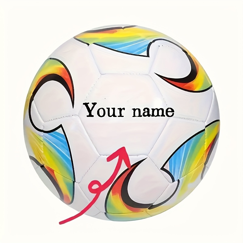 TEMU Ballon de Football Épais de Haute Qualité - Idéal pour Utilisation Intérieure/Extérieure, Couture Machine avec Système de Vessie d'Air - Parfait