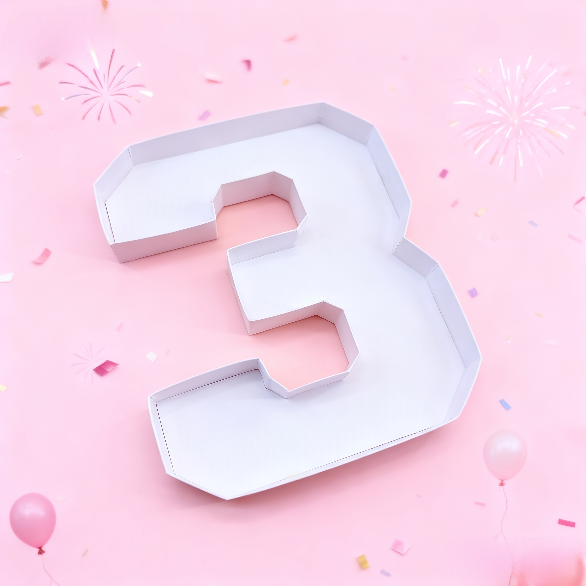 E-shop 1 Stück Nummer 4-förmige Obst- & Kuchen- - Lebensmittelechtes Papier-Dekorationsbrett für Geburtstage, Hochzeiten, Partys - Vielseitiges