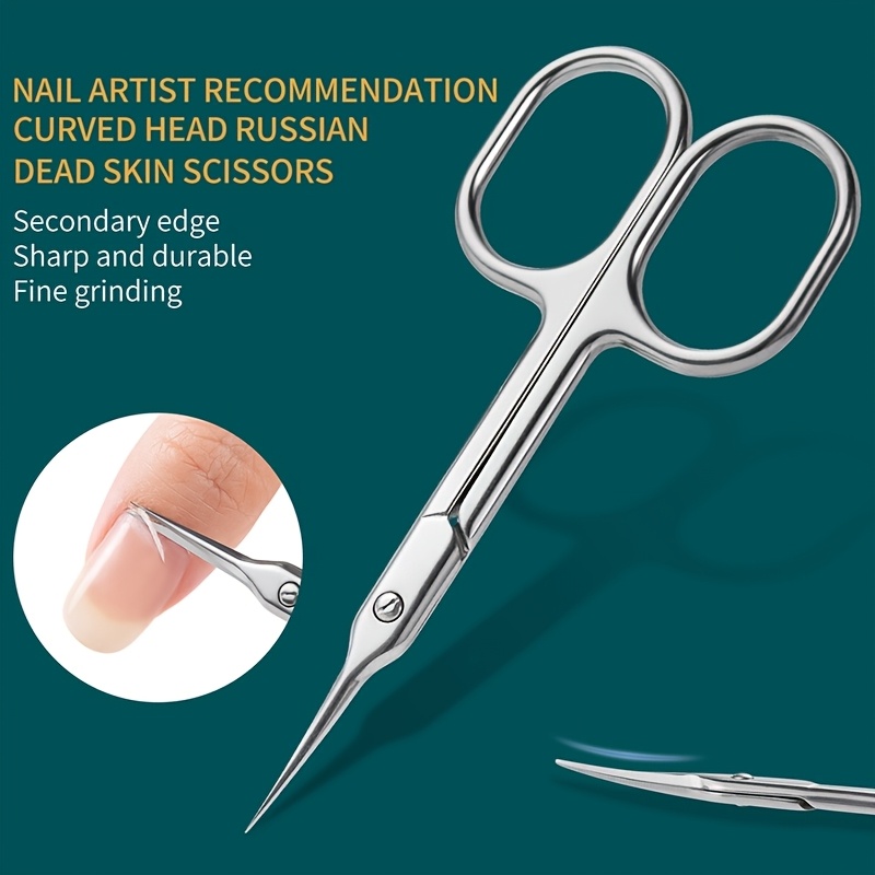 professional stainless steel multi beauty scissors suitable for eyebrow eyelash moustache cuticle facial hair trimming curved tip hygienic nail body grooming precise