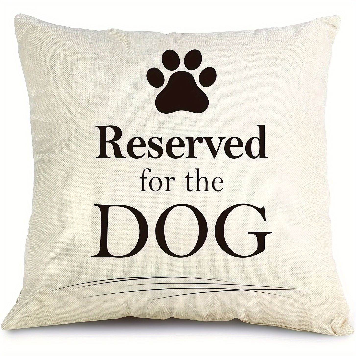 

1pc, Linen Cushion Set Reserved For Dog Pillowcase, Fun Dog Pillow Cover, Dog Decoration Gift, Dog Mother Gift, Dog Owner, Sofa, Bedroom, Living Room, Bed Pillowcase (excluding Pillow Core)